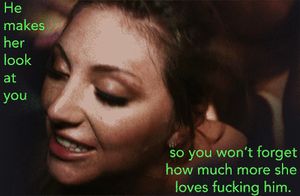 he pulls her hair to make her look at you