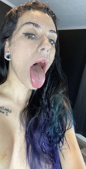 Covered with Spit + Tongue out