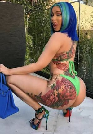 Hot cardi b showing ass