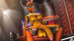 Toy chica with her cock out