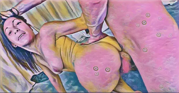 stretching her ass