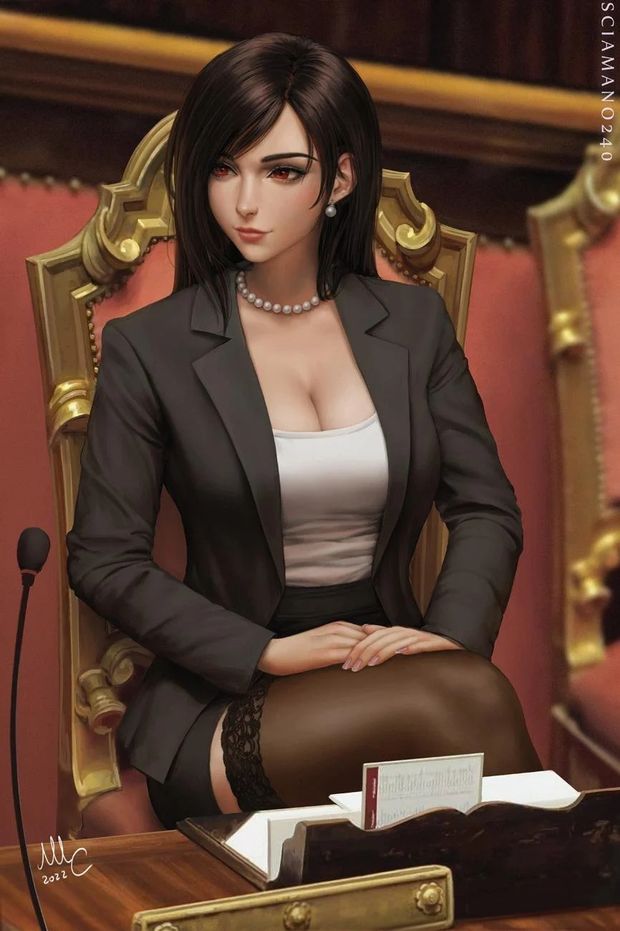 Tifa Lockhart in the Italian senate.