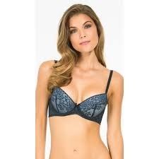 Pretty gray-blue bra with cute little bow