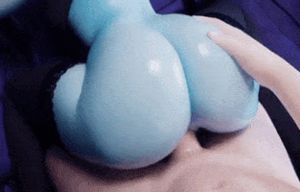 Fat blue ass getting painted