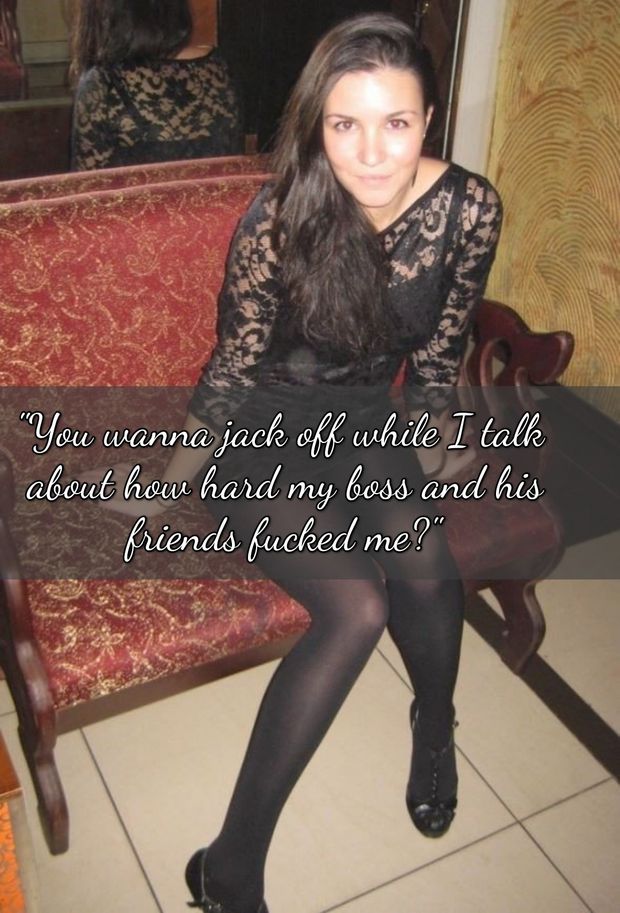 Stroke your cock while she gives every detail
