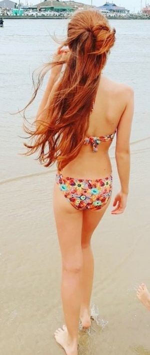 Julia ass bikini beach