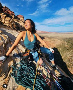 Asian nipples cold on the belay
