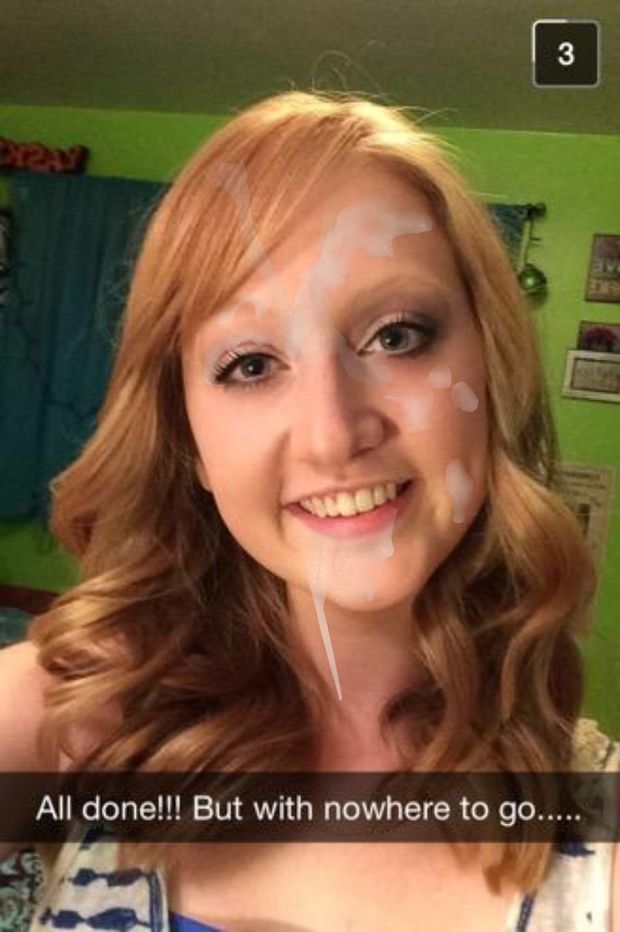 Cutie with cum on her face
