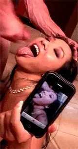 Sending live video of cum facial