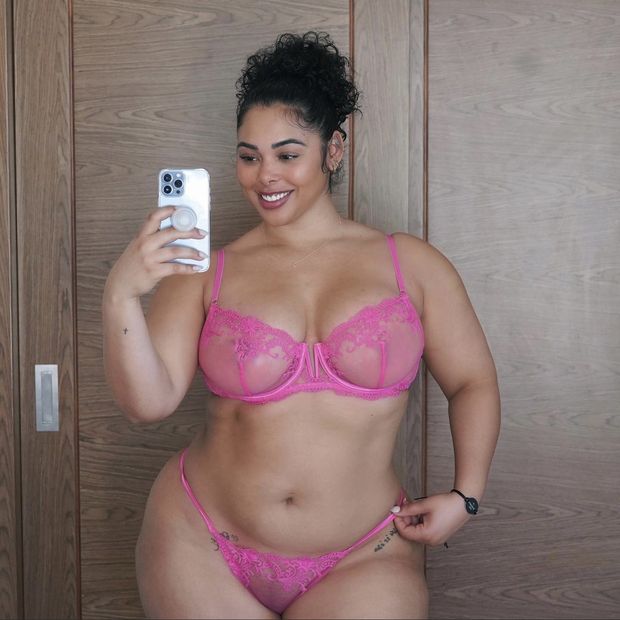 Tabria Majors looking cute in Bluebella bra and panties