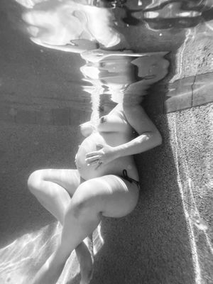 Pregnant skinny dipping