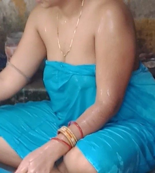 Beautiful woman bath cute nipples
