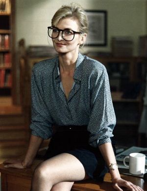 Blonde mature office idol