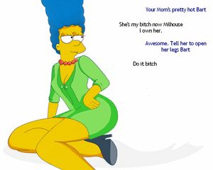 Marge doing as she's told and showing her hot little body