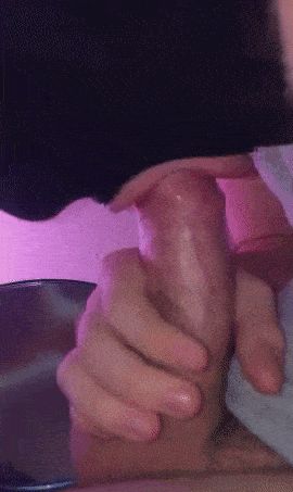 Cumming on his own tongue