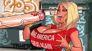 Cumming all over a sexy MAGA MILF