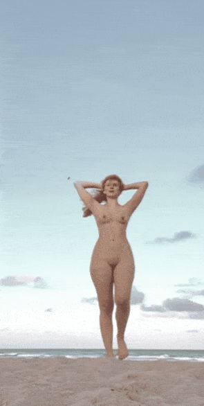 Aphrodite walking from the water