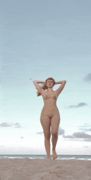 Aphrodite walking from the water