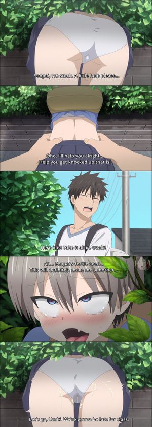 Senpais cock stuck inside me he must cums hard to get it free