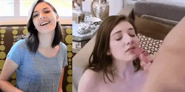 before/after first date with gorgeous brunette
