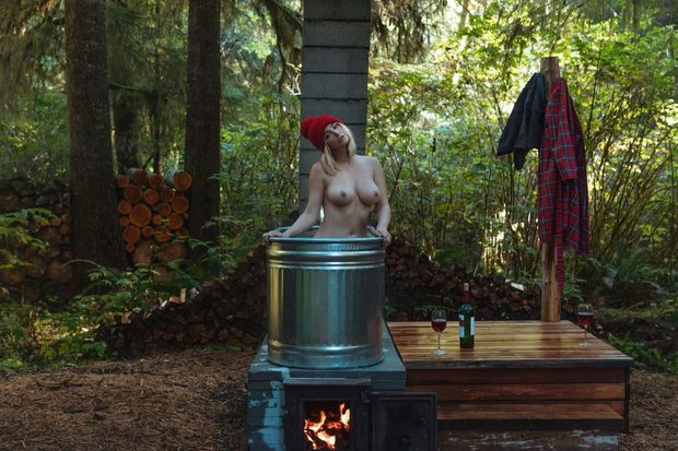 Forest hot tub