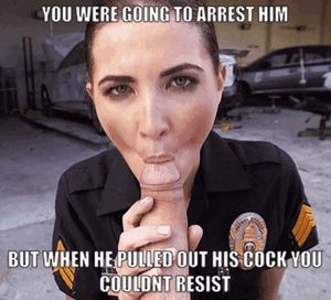 You let him cum in your mouth and escape