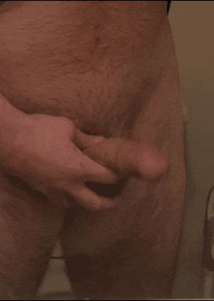 Shaking my soft cock around trying to wake it up