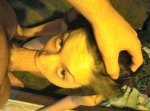 Amateur brunette getting facefucked