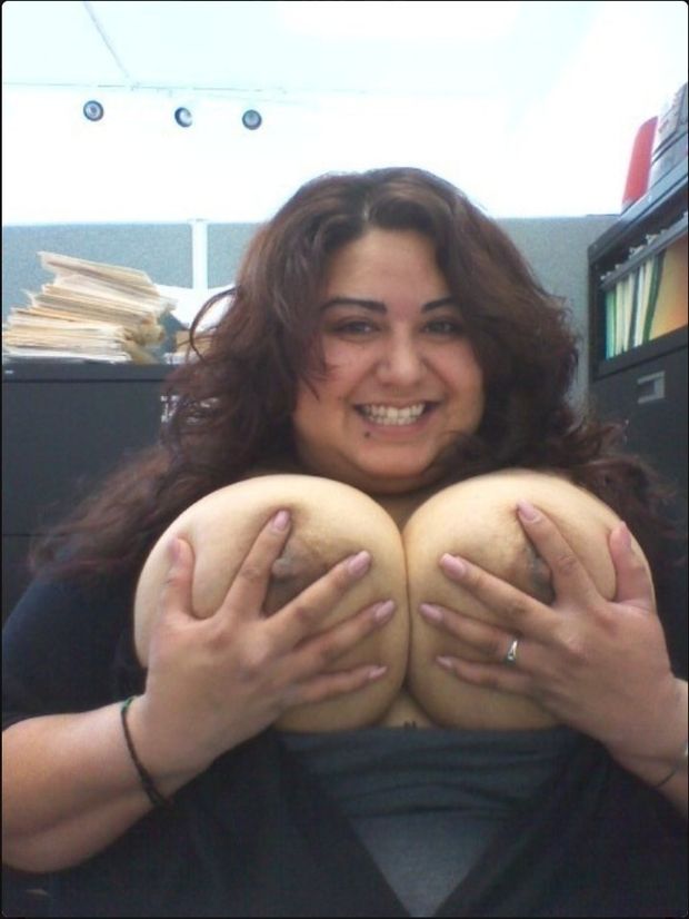 Beautiful woman big boob press
