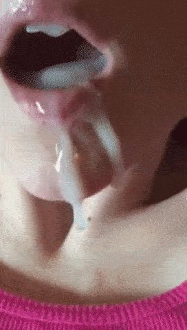 Mouthful of cum