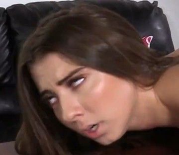 Sexy brunette in rolling eyes 1
