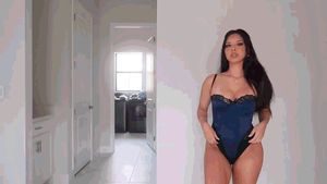 Amazing brunette in lingerie