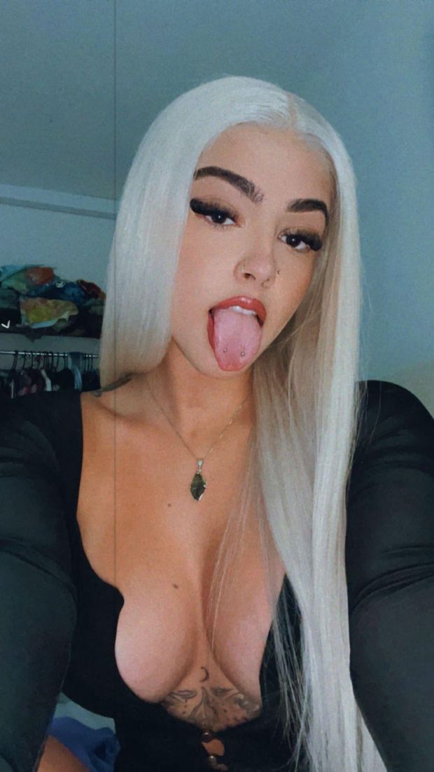 blonde tongueout
