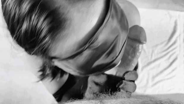 Blindfolded Asian blowjob