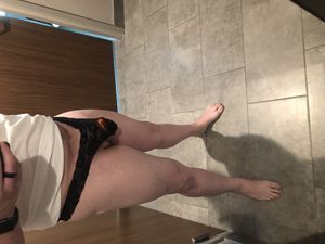 She is in charge. Locked up and in panties for her.