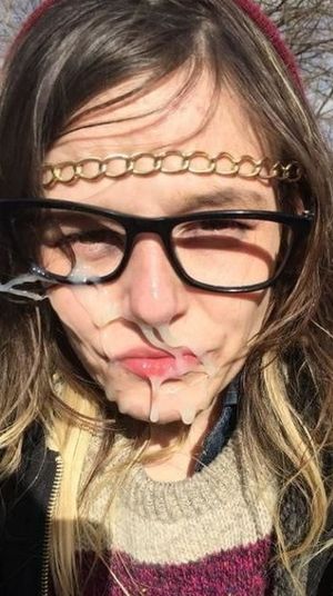 MASSIVE degrading facial for this bitch in public