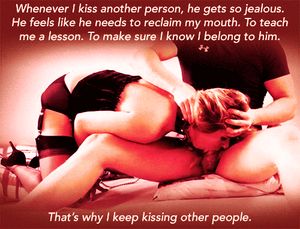 His rage + his dick +my mouth = my pleasure