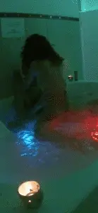 Bathroom sex with candlelight