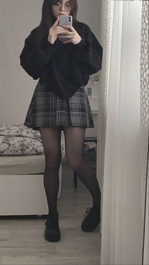 Lovely nerdy brunette selfie