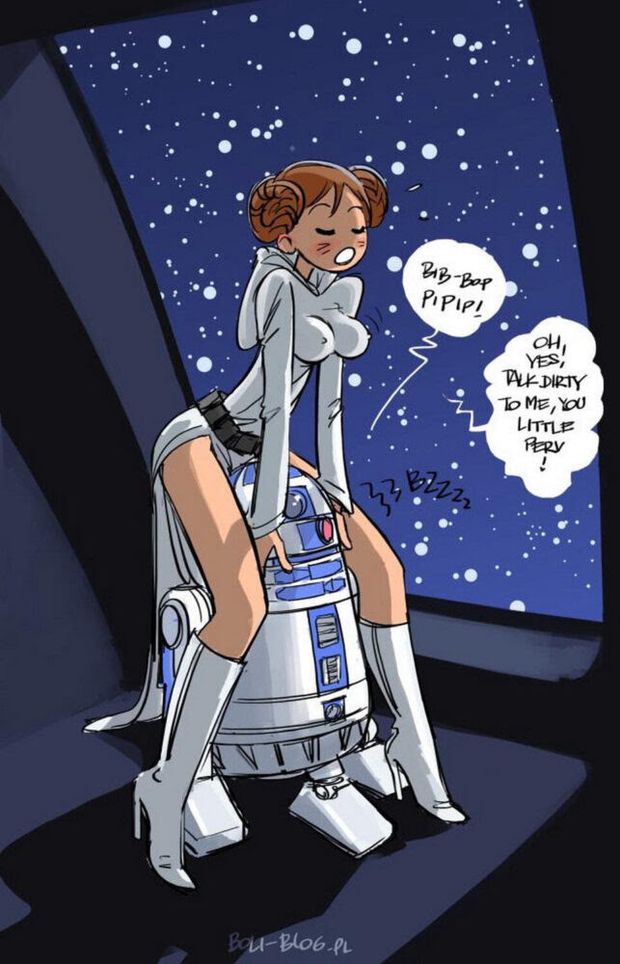 Princess Leia enjoying herself