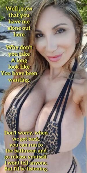 Busty milf let’s you stare at fake tits to jerk off to later