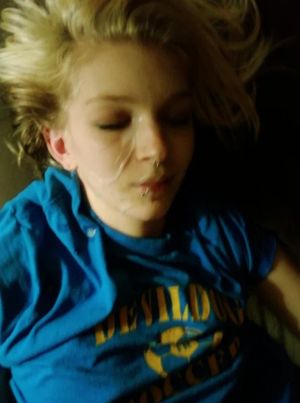 Amazing amateur blond teen with a facial