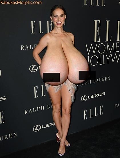 Natalie Portman Exposing Her Huge Saggy Breasts Out In Public