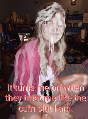 Angel Clark bukkake captioned