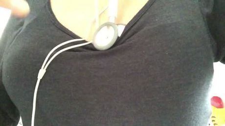 Taking a listen to a Japanese woman's heartbeat.