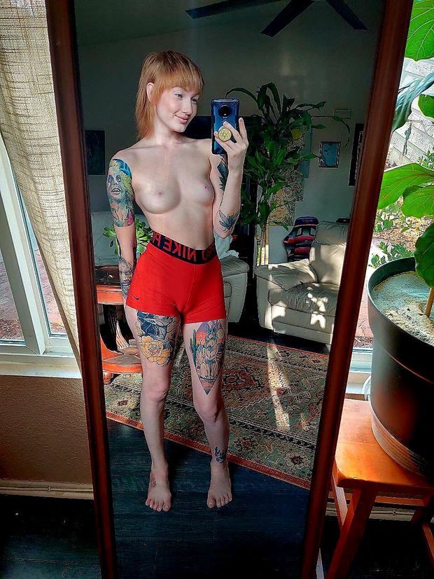 Hot real redhead selfie