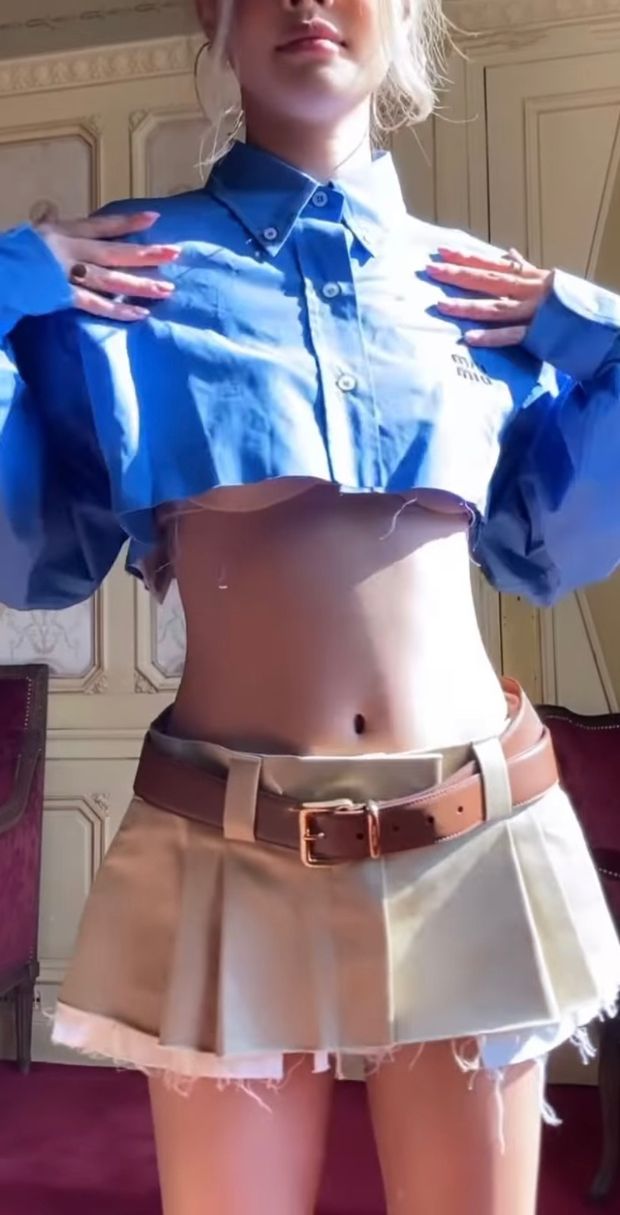 Sexy Lily Maymac in miu miu 1