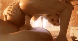 3D Stripper Cowgirl Creampie