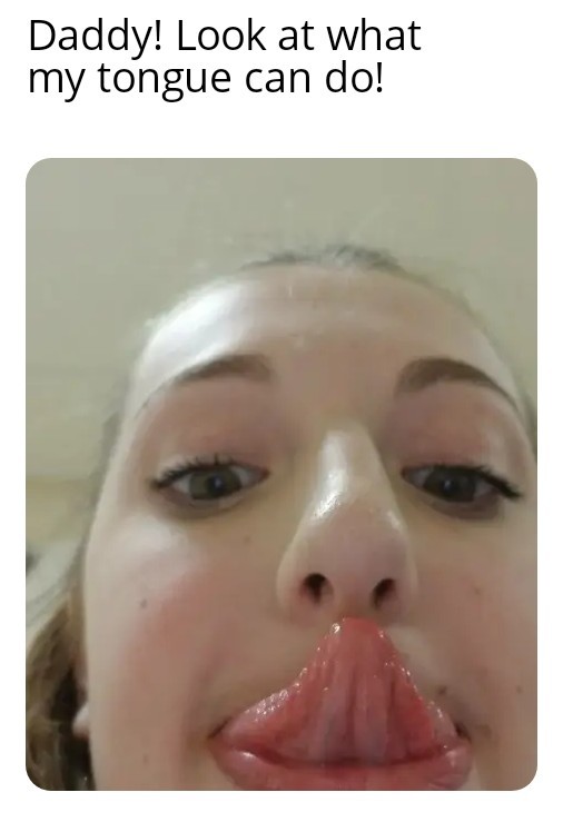 Trins tongue for Daddy