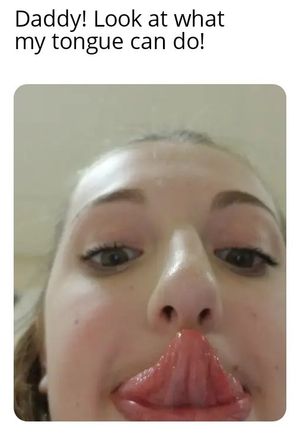 Trins tongue for Daddy